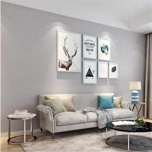 Beibehang wallpaper Nordic Pure Color Wall Modern Simple Plain Wallpaper Bedroom Restaurant Living Room TV Background Wallpaper