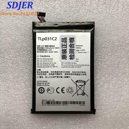 Original TLp031C2 3100mAh Battery For Alcatel One Touch Hero 2 OT-8030 OT-8030B OT-8030Y M812C Smart Phone