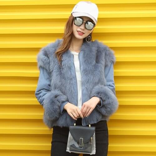 Parka Winter Women Real Fox Fur Coat Autumn Double-side Wear Parkas Korean Pink Jacket Chaqueta Mujer MY1096