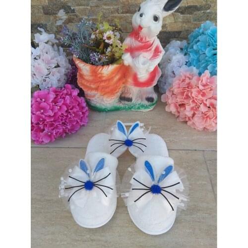 Postpartum Set, Cute Mustachioed Rabbit Postpartum Slippers and Crown