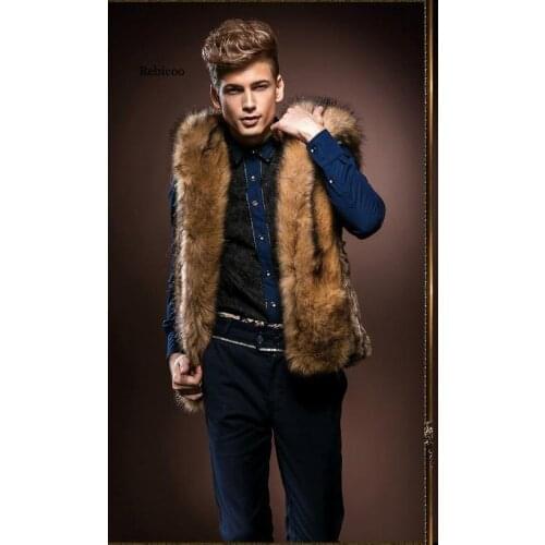 Мужские меховые жилеты Rebicoo China At AliExpress