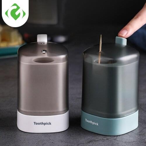 Automatic Toothpick Holder Container Household Table Toothpick Box Press Type Portable Living Room Toothpick Bucket GUANYAO