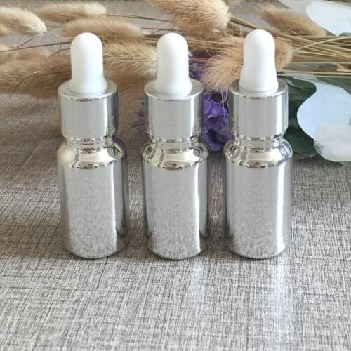 10ml glass dropper bottle silver plated,dropper container,essentical oil bottle small pefume containers wholesale 50pieces/lot