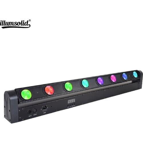 LED Beam Moving Head Light Sound Bar 8x12W RGBW Stage Lighting DMX512 DJ Equipment