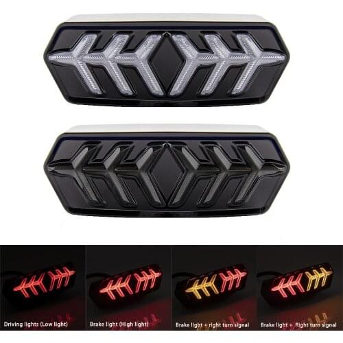 Motorcycle Turn Signal Flashing LED Light Tail Light Running Brake Stop Signal Moto Indicators Lamp for Honda MSX125 Motorcycle