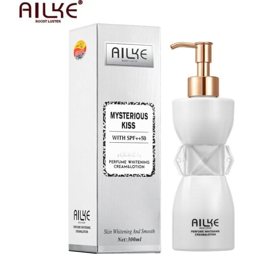 AILKE SPF Nature Rose Moisturizing Whitening Body Lotion cream anti-pigmentation Wrinkles emulsion Women Beauty body oil