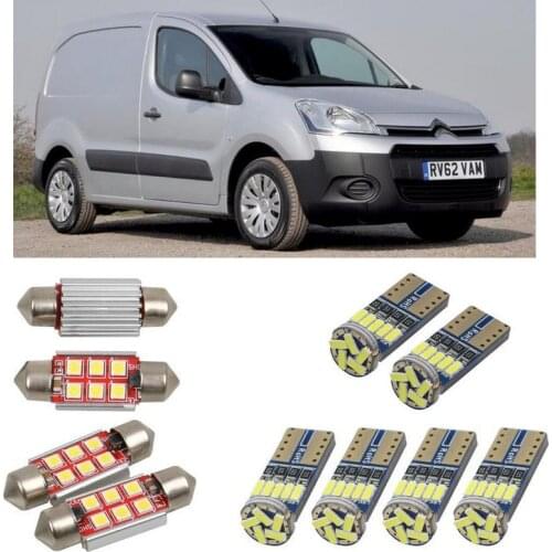 Interior led Car lights For citroen berlingo b9 k9 minivan box first box dome bulbs for cars License Plate Light 8pc/lot