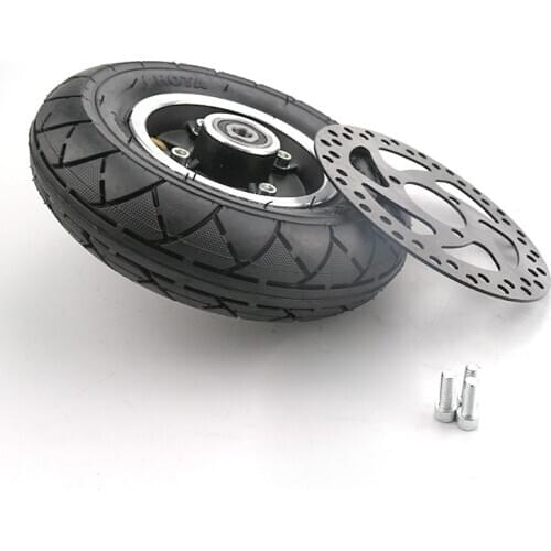 200x50 (8x2'') tire inner tube + Wheel Hub +Brake disc 8" Aluminium Alloy Wheels fits Gas Scooter & Electric Scooter