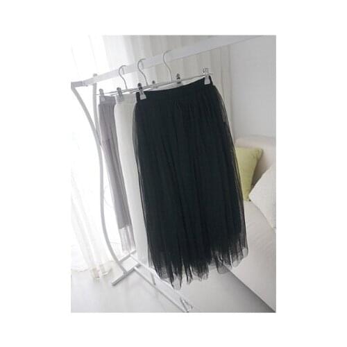 Spring And Summer New Women Skirts Elegant Big Swing Mesh Tutu Skirt Fashion Pleated Skirt Was Thin Skirt For Women