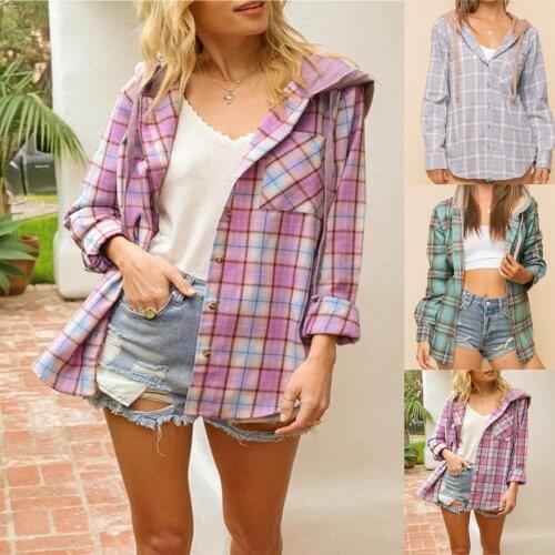 Women New Fashion Check Top Shirt Ladies Long Sleeve Plaid Check Bandage Blouse Casual Tops Simple Daily Casual Coat Roupas 2021
