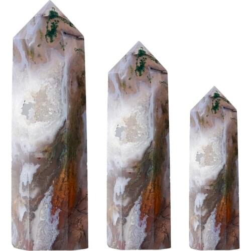 Quartz Natural Crystal Wand Column Prism Metaphysical Balancing Heal Stone Stress Relief Clear Quartz Relaxation Ornaments