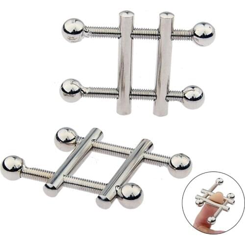 Stainless Steel Female Nipple Crush Clamps Breast Torture Stimulator Nipple Correction Crusher Masturbation Sex Toys for Women