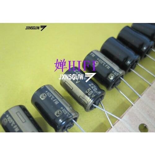 10PCS Matsushita FM 50V220UF 10X16MM Audio Aluminum Electrolytic Capacitor 220UF/50V 105 degrees 220uF 50V