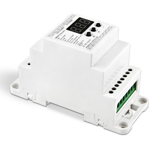 1CH 10A DIN Rail DMX512 Constant Voltage Decoder Constant Voltage PWM DC12V-DC24V