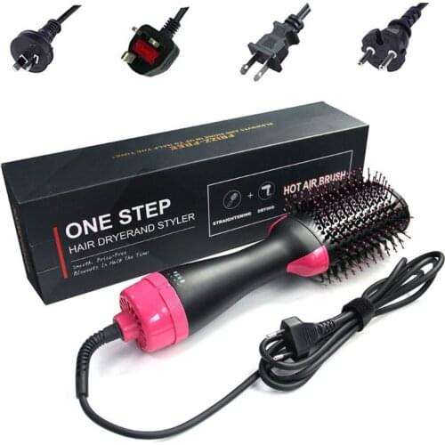 2 in 1 Multifunctional Hair Dryer Volumizer Rotating Hair Brush Curler Roller Rotate Styler Comb Styling Straightening Curling