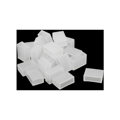 LED Tube Strip End Cap Cover Silicone White 13mm Wide 20 Pcs