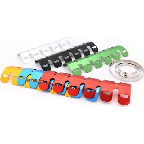 25cm Motorcycle Exhaust Mufflers Heat Shield Cover Pipe Protector for Honda, Anti Hot Aluminum