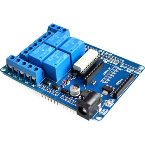 70W DC 4-Mechanical Relays shield 9V UNO R3 XBEE 315 433MHzo