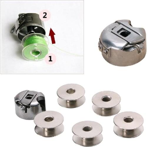 6Pcs 5 Bobbin + 1 Bobbin Case Set Industrial Sewing Machine