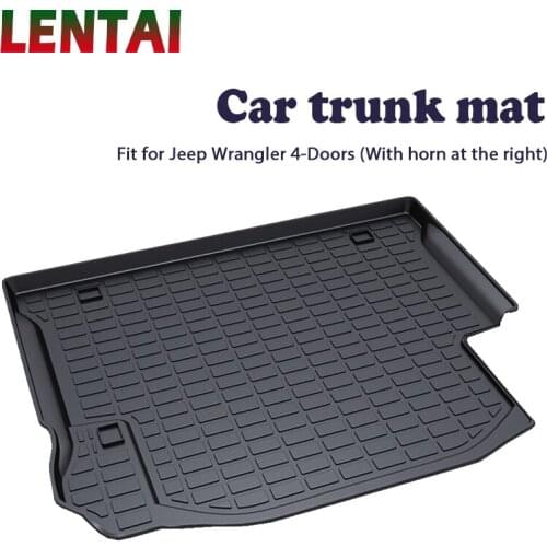 EALEN rear trunk Cargo mat For Jeep Wrangler JK 2011-2017 4-Doors horn on the right side Waterproof Anti-slip Mat accessories