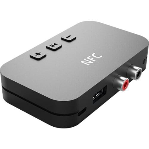 Bluetooth 5.0 Receiver Adapter NFC 3.5mm RCA Audio AUX Output Wireless Bluetooth Dongle Stereo Receptor for Amplifier Speaker