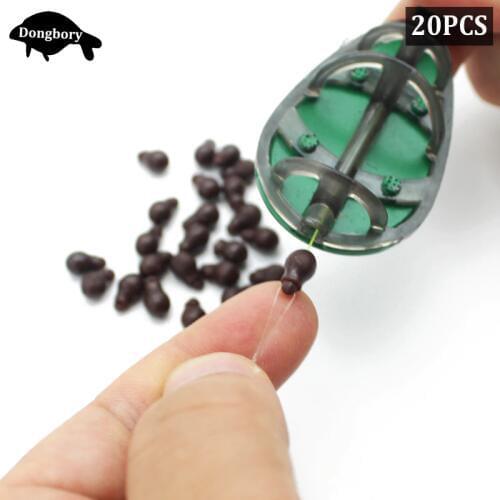 20PCS Carp Fishing Method Feeder Quick Change Beads Soft Super Small Helicopter Rubber Bead for Carp Chod Rig Tackle Accessories
