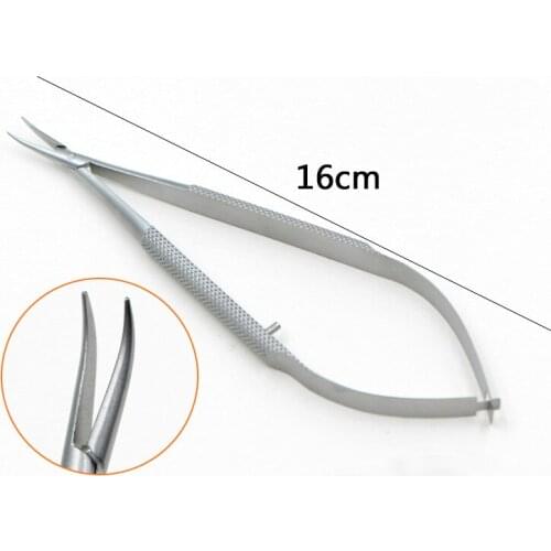 18cm stainless steel ophthalmic microscopy needle holder double eyelid surgery needle holder straight elbow