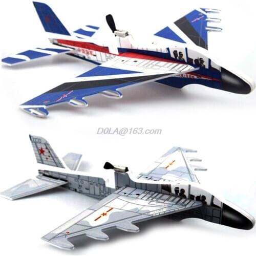 DIY Biplane Glider Foam Powered Flying Plane Rechargeable Electric Aircraft Model Science Educational Toys For Children