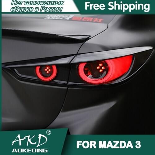For Car Mazda 3 Tail Lamp 2014-2018 Led Fog Lights DRL Day Running Light Tuning Car Accessories mazda3 Axela Tail Lights