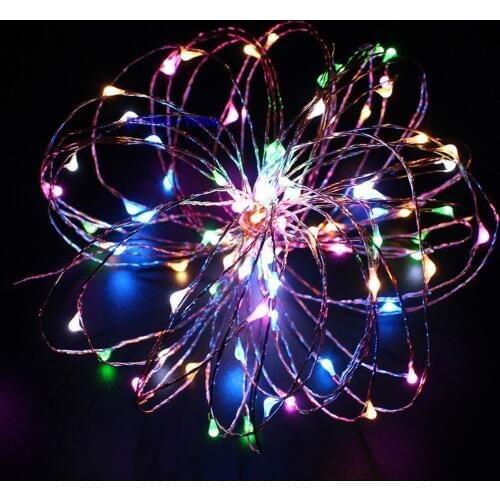 2M 20 LED Copper String Lights Fairy Lights Battery Operated Ultra Thin String Wire for DIY Christmas Trees Lighting Decorative