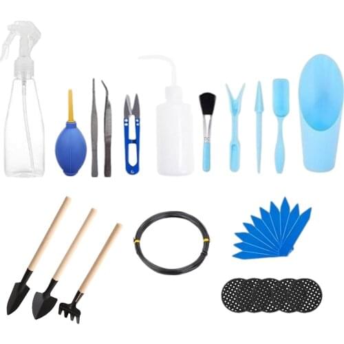 30 Pieces Succulent Plants Tool Mini Garden Hand Transplanting Gardening Tool Set Miniature Planting Indoor Bonsai Gardening Kit