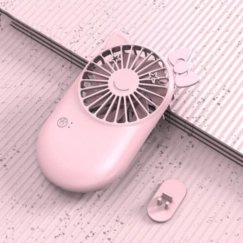 NEW Cartoon Mini Pocket Fans USB Charge Mini Hold Fans Student Outdoors Bring Portable Small Fan DC Mini Air Cooler Ventilador