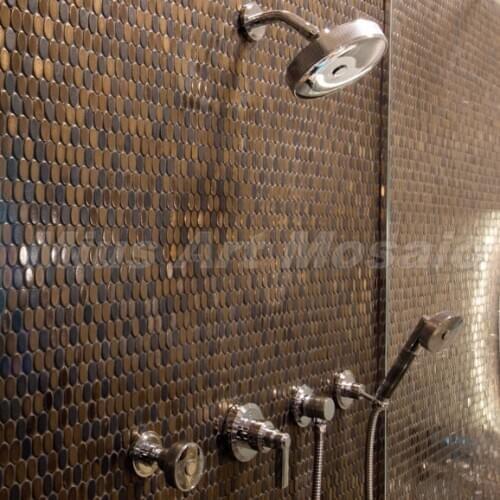 China bronze round tiles round copper bathroom wall tiles A6YB008