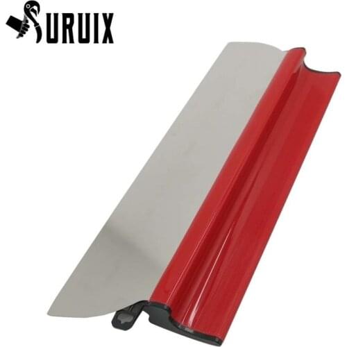 New 40cm Red Plastering Trowel Shovel Construction Tool Stainless Steel Plastic Drywall Smoothing Spatula Wallpaper Mural Cutter