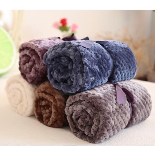 70*100cm Small Blanket Flannel Fleece Kids Plaids Baby Blanket Towel Travel Office Sofa Mesh Blanket Throw Mantas Para Bedspread