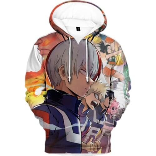 Anime My Hero Academia 3D Hoodies Men/Women Sweatshirts Cartoon Role Play My Hero Academia Sweatshirts Mens Winter Clothes