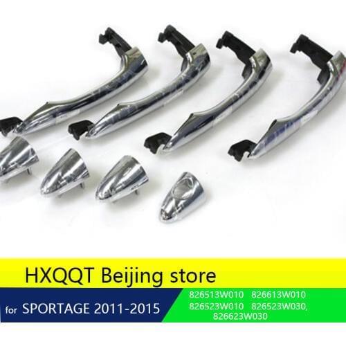 For Genuine OEM Chrome Exterior Door handle 8pc 1SET FOR SPORTAGE 2011-2015 Door handle, outside handle ABS plating