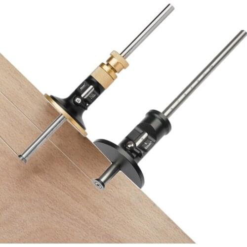 Carpenter Scriber European-Style Resistance Marking Tool Parallel Line Drawing Mortise Scribing Gauge Aluminum Alloy and Copper