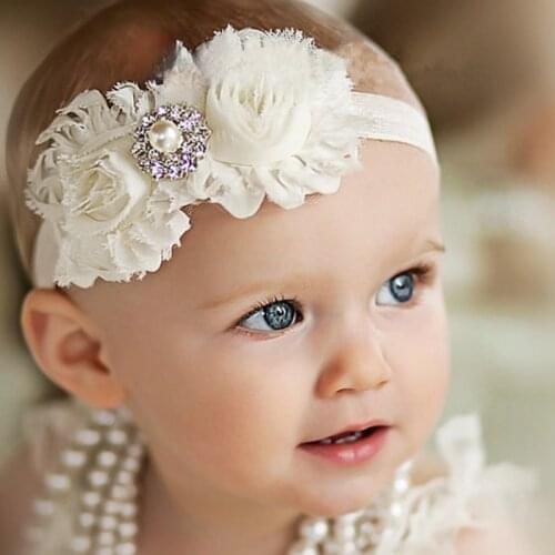 Baby girl headband Infant hair accessories Flower newborn Headwear tiara Toddlers headwrap band hairband Gift