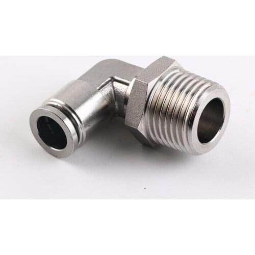 Tube size 6mm-3/8 PT thread pneumatic stainless steel 316 push in swivel elbow fitting