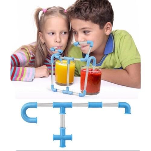 Funny Connectible Beer Soda Drinking Straws Set Crazy Flexible Sucking Plastic Tubes for Kid Fun Birthday Cocktail Beach Party