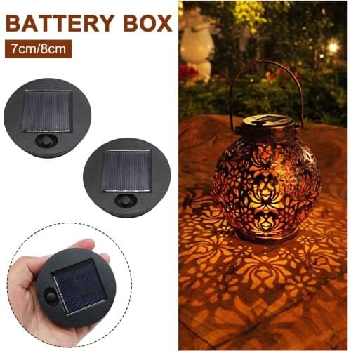 Solar Lights Replacement Top LED Solar Panel Lantern Lid Lights Bulb Replacement Part For Outdoor Hanging Lanterns Table Lights