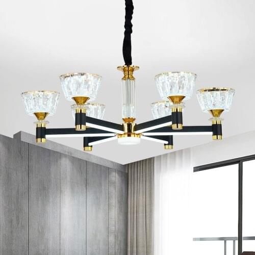 Modern Luxury LED Crystal Chandeliers Lighting Living Room Decoration LOFT Lamp Kitchen Dining Living Room Hall Indoor Lighting