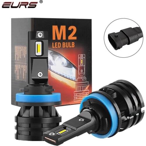 EURS M2 Car LED Lights 16000LM H4 H7 LED Lamp Car Headlight Bulbs H11 H8 H9 H1 9005 9006 HB3 HB4 9012 Turbo LED Bulbs 12V 24V