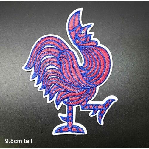 Cartoon Blue Cock Tiger Dog Iron on Embroidered Cloth Patch For Girls Boys Clothes Stickers Apparel Garment Accessories