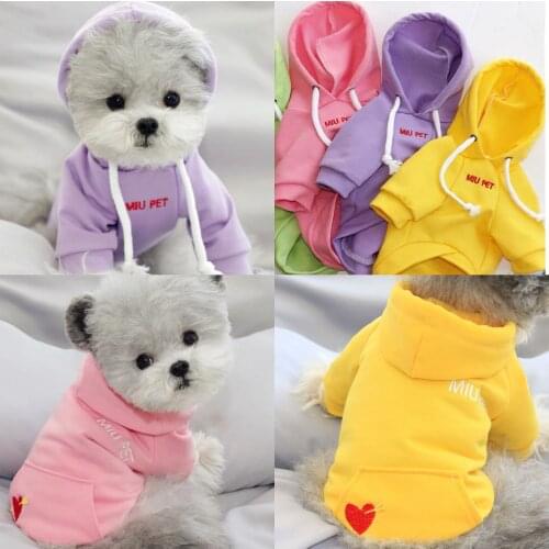 Dog Hoodie Spring Autumn Winter Dog Clothes Cat Puppy Outfits Chihuahua Yorkshire Poodle Bichon Pomeranian Schnauzer Clothing