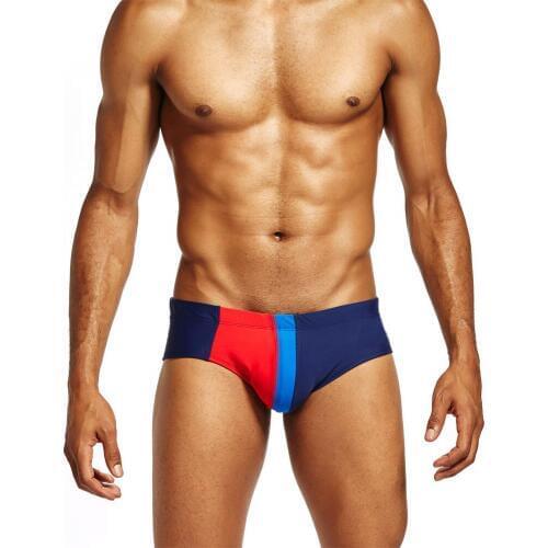 New Patckwork Swim Trunks Quick Dry Bathing Suit Low Waist Mens Boxer Swimsuit Sexy Gay Briefs Swimwear Summer Beachwear