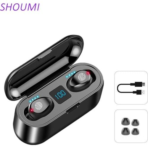 F9 TWS Earbud Bluetooth Earphone Stereo Headset Wireless Earbud In-Ear Waterproof Hifi with Mic for IOS Android Xiaomi Mobile