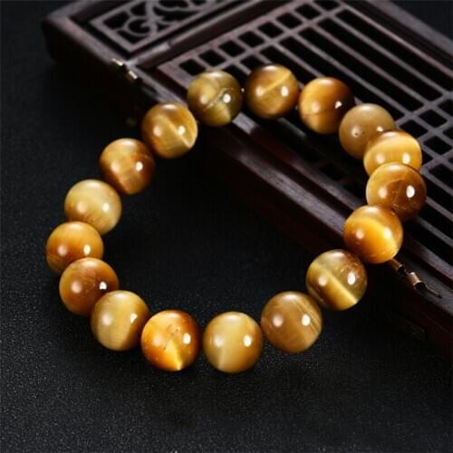 6A High Quality Sun Tigers Eye Stone Bracelet Women and Mens Beaded Bracelet Charm Gemstone Bracelet Fashion Jewelry Gifts