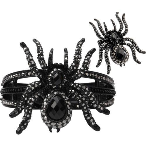 Spider Bracelet Ring Sets Halloween Party Jewelry Gifts for Women Girls Dropshipping A04